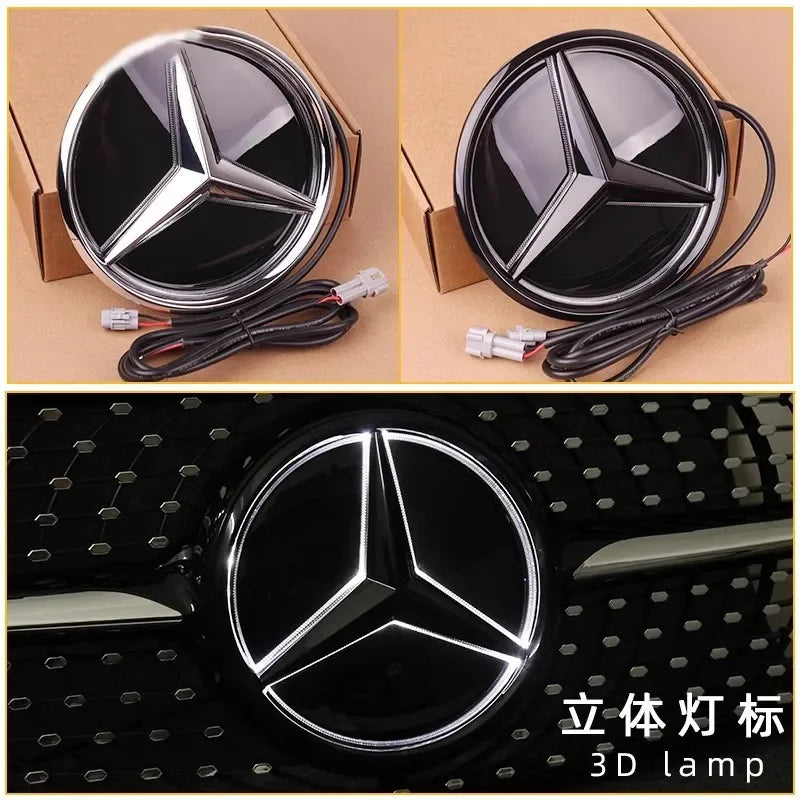 LED Mirror Style Front Emblem For Mercedes Benz
