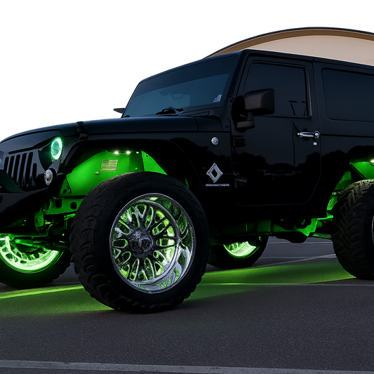 RGB LED Car Wheel Hub Light Strip Kit