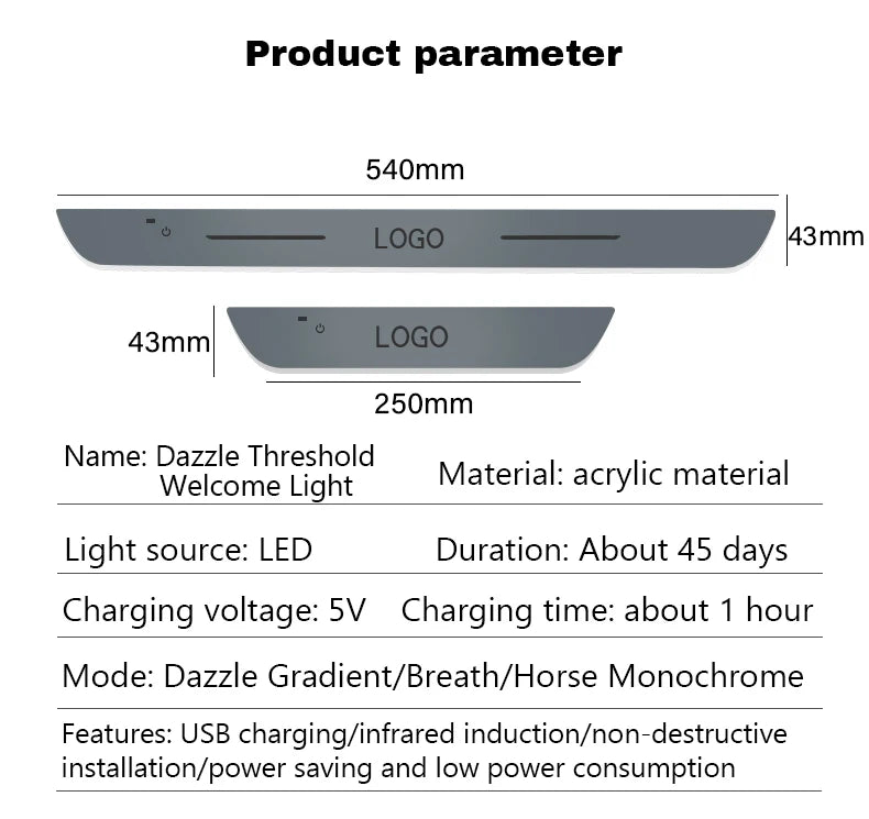 LED Car Door Sill Light