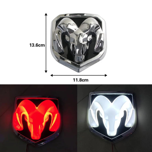 Dodge RAM LED Front Grille Emblem (13.5cm x 12cm)