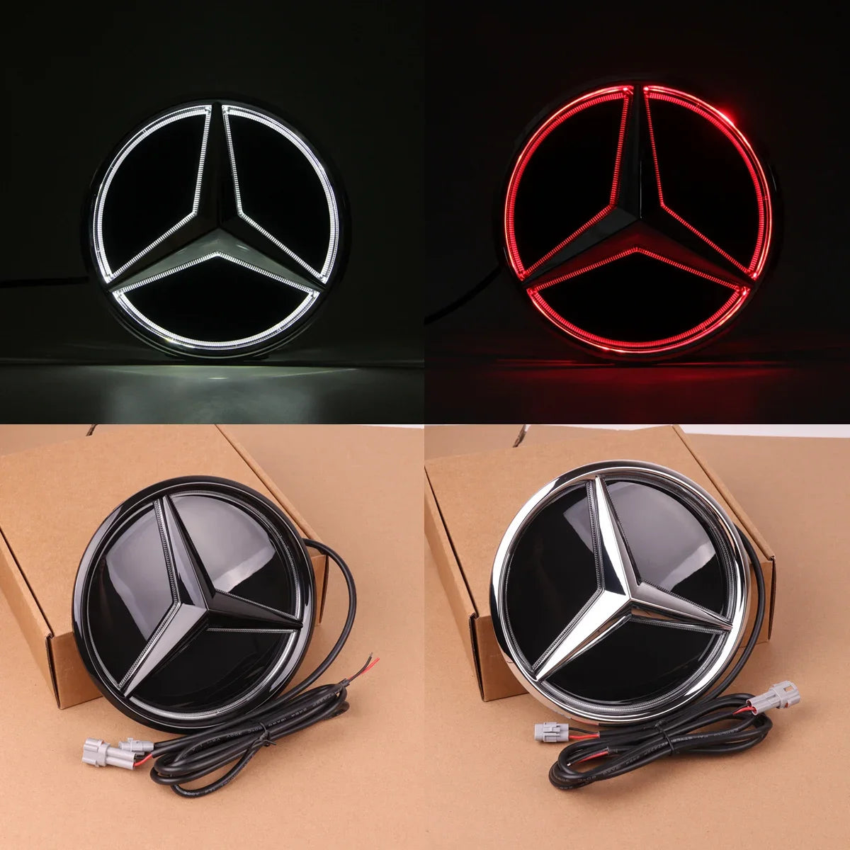 LED Mirror Style Front Emblem For Mercedes Benz