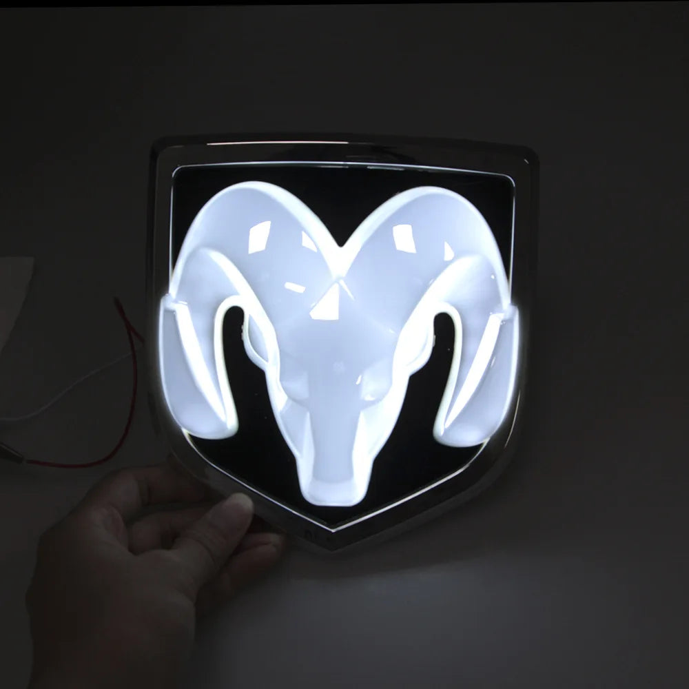 Dodge RAM LED Front Grille Emblem (13.5cm x 12cm)