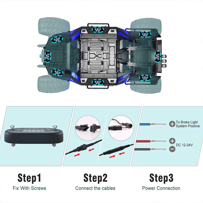 Car Underbody Rock Lights Waterproof