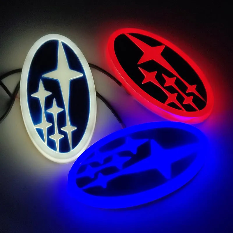 Subaru LED Car Emblem 14x7.3cm