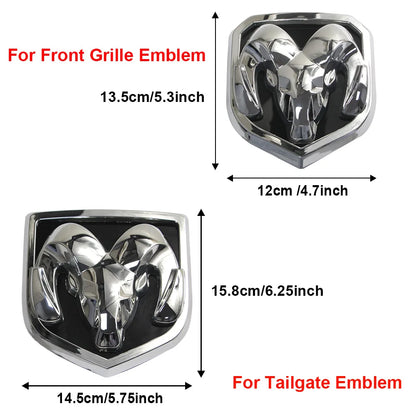 Dodge RAM LED Front Grille Emblem (13.5cm x 12cm)