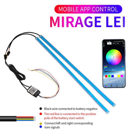 DRL RGB Headlight LED Strip Lights (with app controlled turn signal mode)