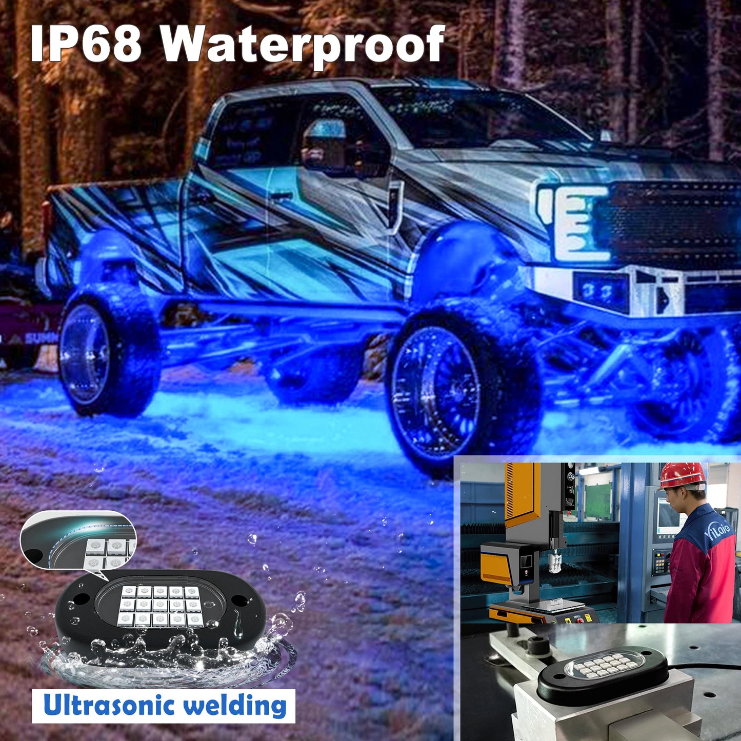 Car Underbody Rock Lights Waterproof