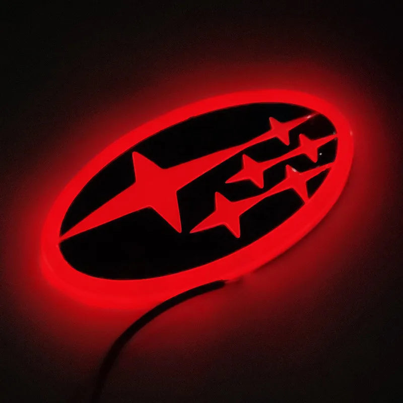 Subaru LED Car Emblem 14x7.3cm