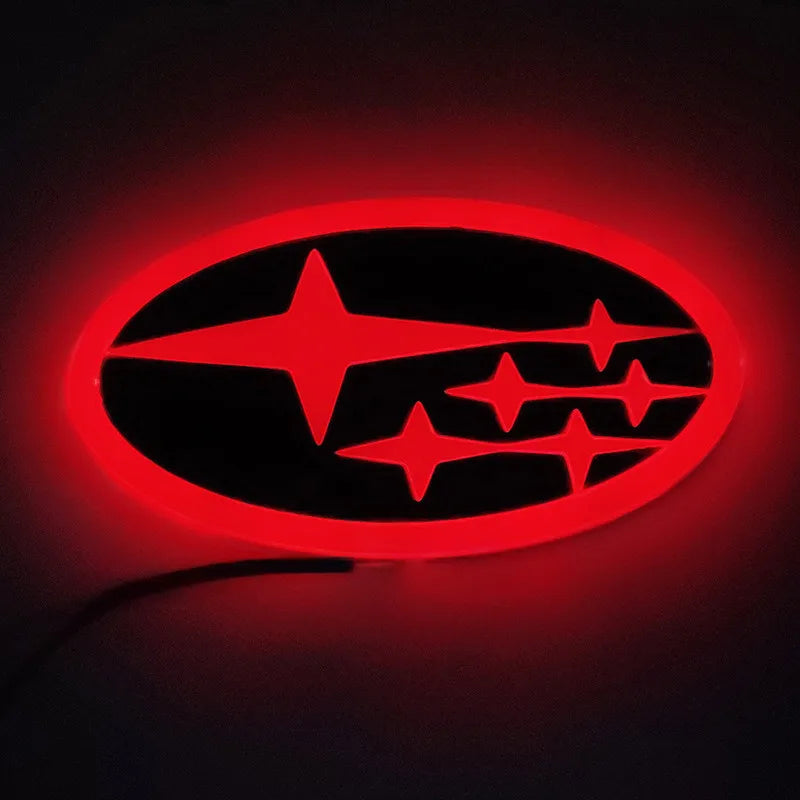 Subaru LED Car Emblem 14x7.3cm