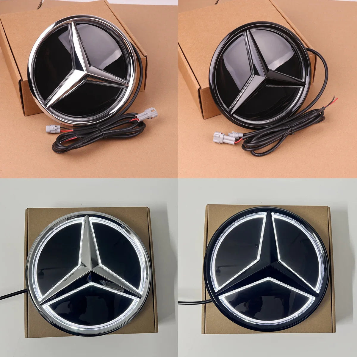 LED Mirror Style Front Emblem For Mercedes Benz
