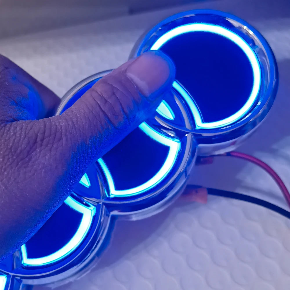 Audi LED Car Emblem (Blue)