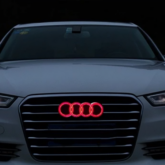 Audi LED Car Emblem (Red or White Light)